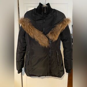 CANAV Women's Winter Jacket Goose Down Black Sz Small